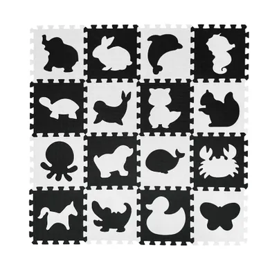 Smiki, covoras din spuma, animalute, 16 elemente