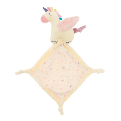 Smiki, DouDou, Unicorn, jucarie de plus cu paturica, 14 cm