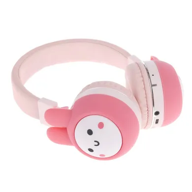 Smiki, Iepuras, casti wireless, supraauriculare, roz