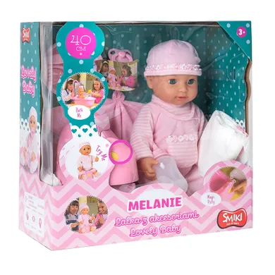 Smiki, Love Baby, Melanie, bebelus de jucarie cu olita, papusa, 40 cm