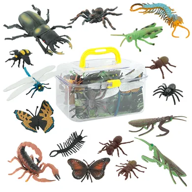 Smiki, Lumea uimitoare a naturii, Insecte, set de figurine in cutie, 16 buc.