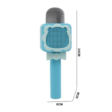 Smiki, microfon bluetooth cu difuzor, albastru