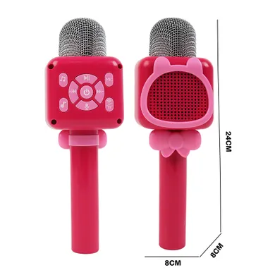 Smiki, microfon bluetooth cu difuzor, roz