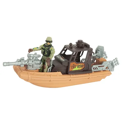 Smiki, Military base, soldat cu barca, figurina cu accesorii