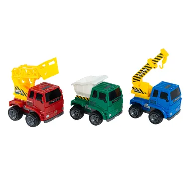 Smiki, Mini Construction Cars Set, set de masinute de constructii, 3 buc.