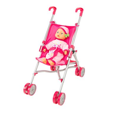 Smiki, papusa si carucior tip umbrela, set