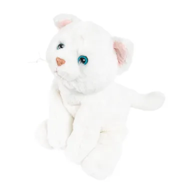 Smiki, Pisica, jucarie de plus, alb, 22 cm