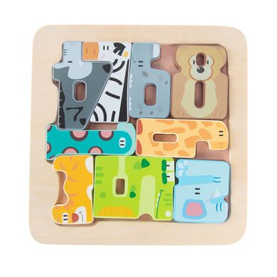 Smiki, puzzle din lemn, cifre, 9 elemente