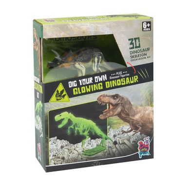 Smiki, Schelet stralucitor, Triceratops, kit excavare, set de stiinta