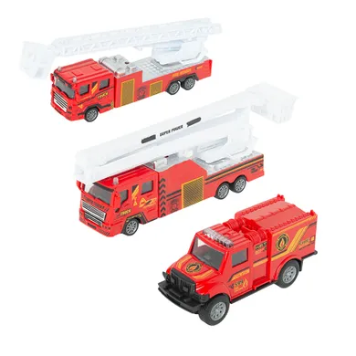 Smiki, Servicii municipale, Pompieri, set de vehicule, 1:43