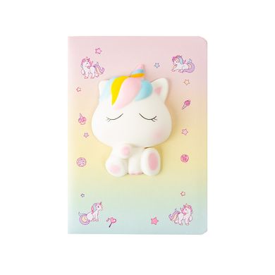Smiki, Squishy, Unicorn, carnetel cu linii si figurina