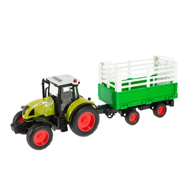 Smiki, Tractor cu remorca, vehicul, verde, 1:16