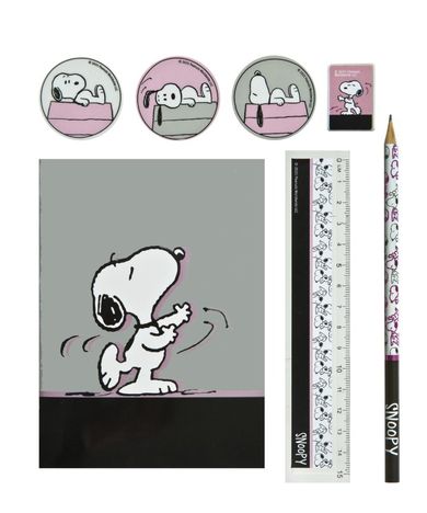 Snoopy, set de scris intr-o punga