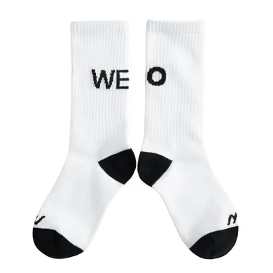 Sosete inalte albe unisex NOWEAR