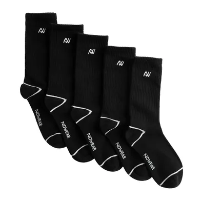 Sosete inalte negre 5-pack unisex NOWEAR