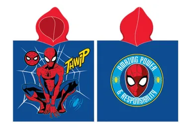Spider-man, prosop tip poncho, cu gluga, 55-110 cm