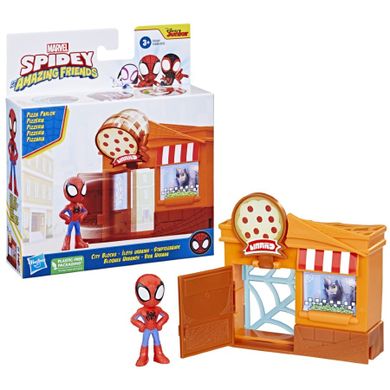Spider-Man, Spidey si prietenii, Spidey si pizzeria, set cu figurina