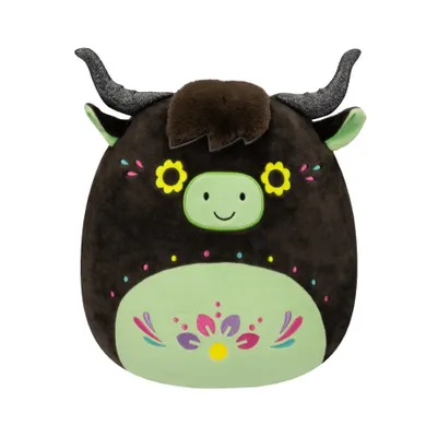 Squishmallows, Day of the Dead Highland Cow, jucarie de plus, 13 cm