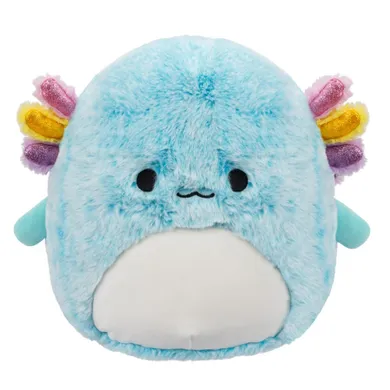 Squishmallows, Fuzzamallow, Irina, Teal Axolotl, jucarie de plus, 30 cm