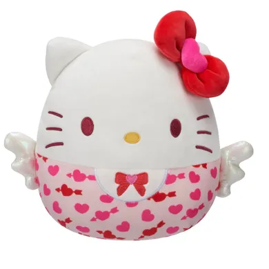 Squishmallows, Hello Kitty and Friends, Hello Kitty Cupid, jucarie de plus, 20 cm