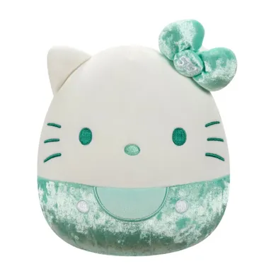 Squishmallows, Hello Kitty, jucarie de plus, editie speciala, velvet verde, 20 cm