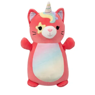 Squishmallows, Hugmee, Sienna - Pink Starry Eyed Caticorn, jucarie de plus, 40 cm