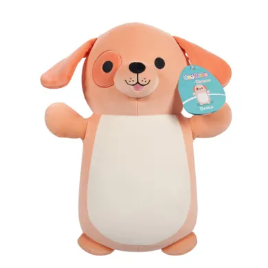 Squishmallows, HugMees, Medium Plush, Drella Peach Dog, jucarie de plus, 25 cm