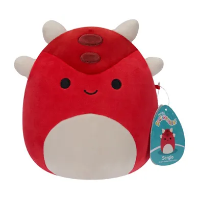 Squishmallows, Little Plush, Sergio Red Armored Dino, jucarie de plus, 19 cm