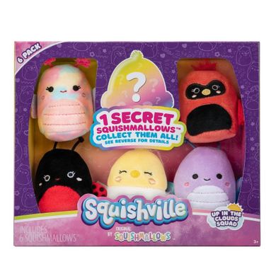 Squishville by Squishmallows, In The Clouds Squad, mini jucarii de plus, 6 buc.