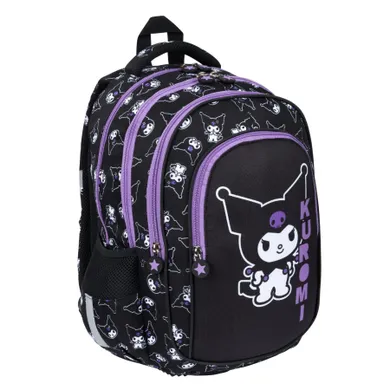 St.Majewski, Kuromi, rucsac pentru scoala, cu 4 compartimente, Black