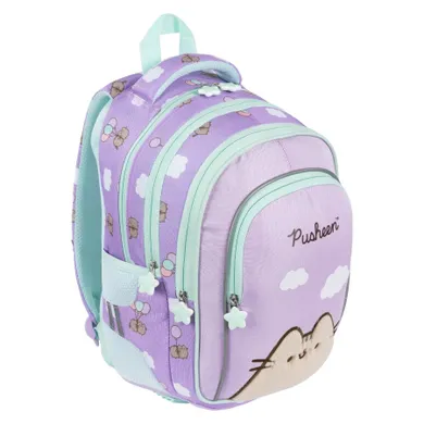 St.Majewski, Pusheen, rucsac pentru scoala, cu 4 compartimente, Violet