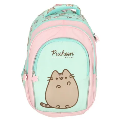 St.Right, Pusheen, rucsac pentru scoala, cu 4 compartimente, Mint