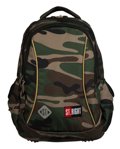 St.Right, rucsac pentru scoala cu 3 compartimente, Camuflaj