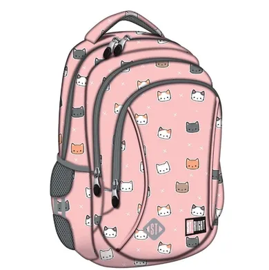 St.Right, rucsac pentru scoala, cu 3 compartimente, Candy Kitties