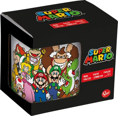 Super Mario, Grup, cana ceramica, 325 ml