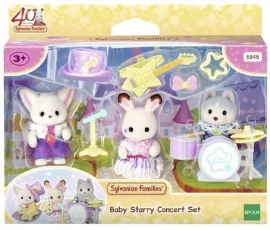 Sylvanian Families, 40th Anniversary, Baby Starry Concert, figurine cu accesorii, 5845