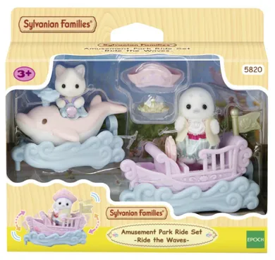 Sylvanian Families, Amusement Park Ride Set - Ride the Waves, set de joaca cu figurine, 5820