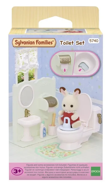 Sylvanian Families, Baie cu toaleta, set cu figurine, 5740