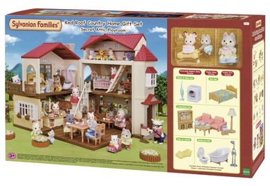 Sylvanian Families, Casa mare rustica cu camera la mansarda, set cu figurine, 5727