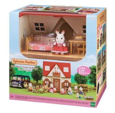 Sylvanian Families, Casa rustica primitoare, set de inceput cu figurina, 5242/5303