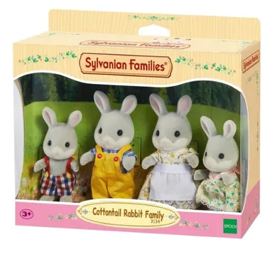 Sylvanian Families, Familia de iepurasi gri, set de figurine, 4030