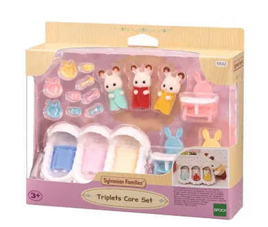 Sylvanian Families, Iepurasii tripleti cu urechiuse de ciocolata, set de figurine, 5532