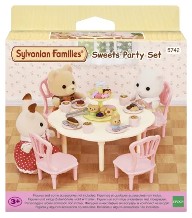 Sylvanian Families, Masa, scaune si multe dulciuri, set cu figurine, 5742