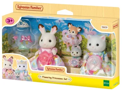 Sylvanian Families, Printese cu tinute inflorate, set de figurine, 5809