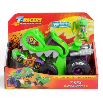 T-Racers, Mega Wheels, T-Rex, masina cu figurina