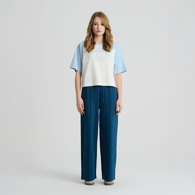 T-shirt crop top cu imprimeu NOWEAR