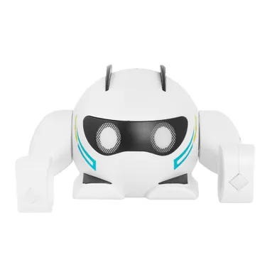 Tech-Bot, robot interactiv, alb