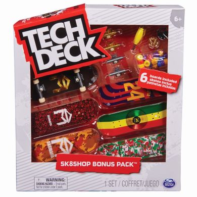 Tech Deck, Skateshop Bonus Pack, Sk8Mafia, fingerboard, jucarie arcade, 6 buc.