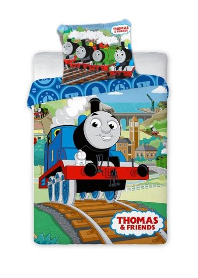 Thomas & Friends, set lenjerie de pat single, 100-135 cm