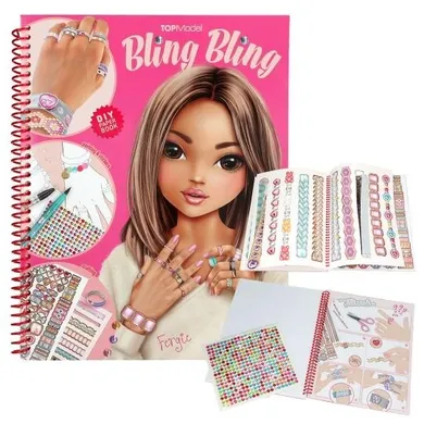 Top Model, Bling Bling, carte de colorat cu set pentru confectionarea bijuteriilor